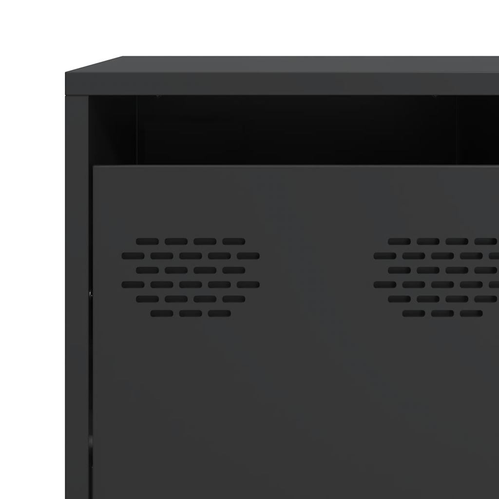 Buffet noir 135x39x103,5 cm acier laminé à froid - XIOS