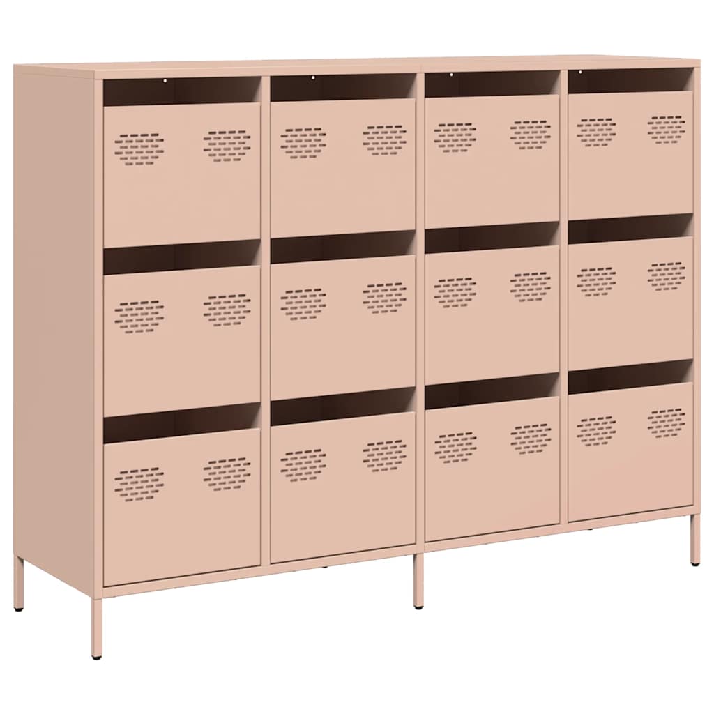 Buffet rose 135x39x103,5 cm acier laminé à froid - XIOS