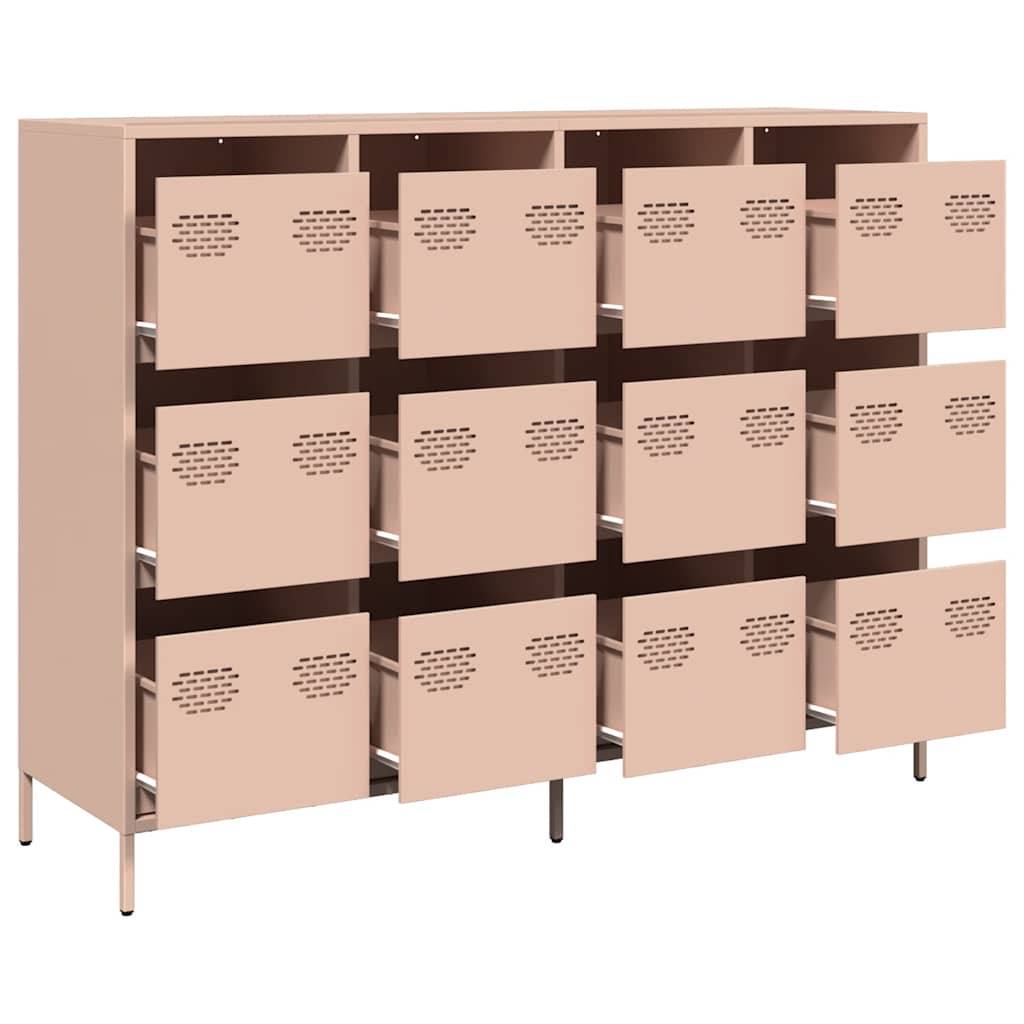 Buffet rose 135x39x103,5 cm acier laminé à froid - XIOS