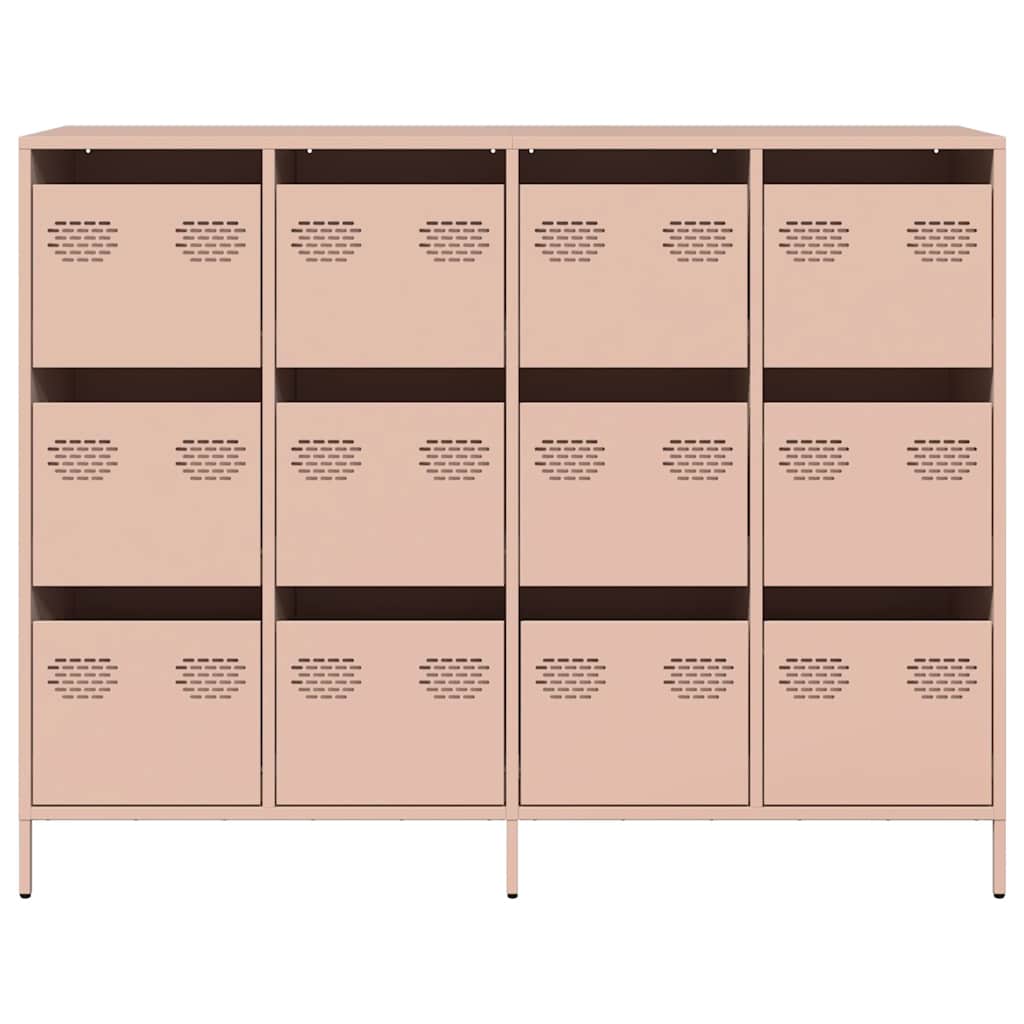 Buffet rose 135x39x103,5 cm acier laminé à froid - XIOS