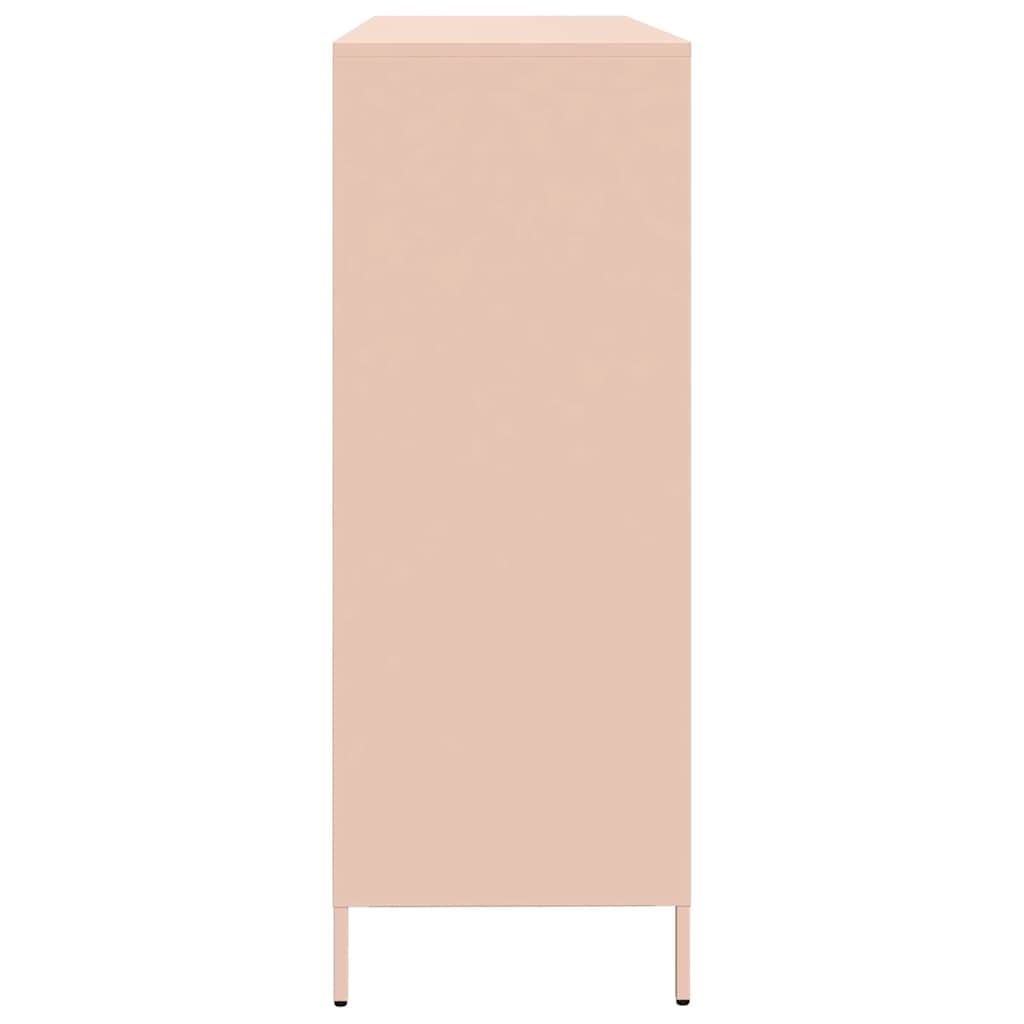 Buffet rose 135x39x103,5 cm acier laminé à froid - XIOS