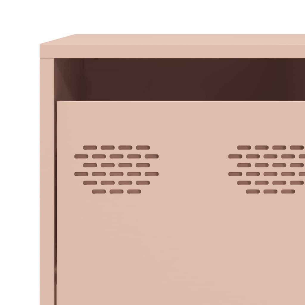 Buffet rose 135x39x103,5 cm acier laminé à froid - XIOS