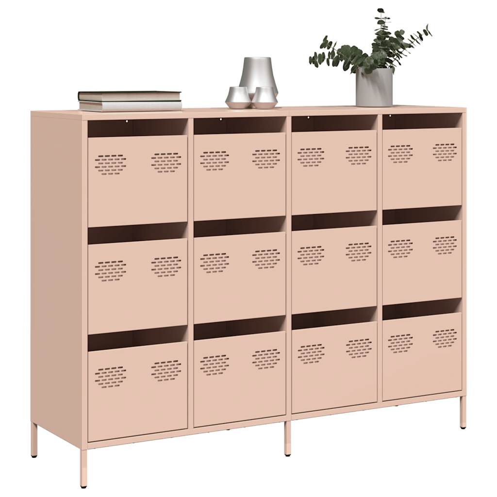 Buffet rose 135x39x103,5 cm acier laminé à froid - XIOS