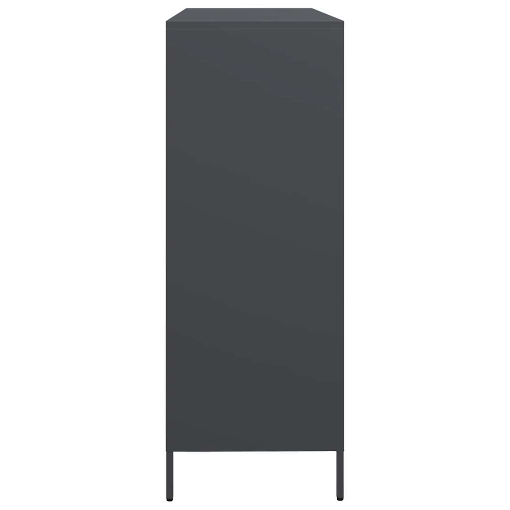 Buffet anthracite 135x39x103,5 cm acier laminé à froid - XIOS