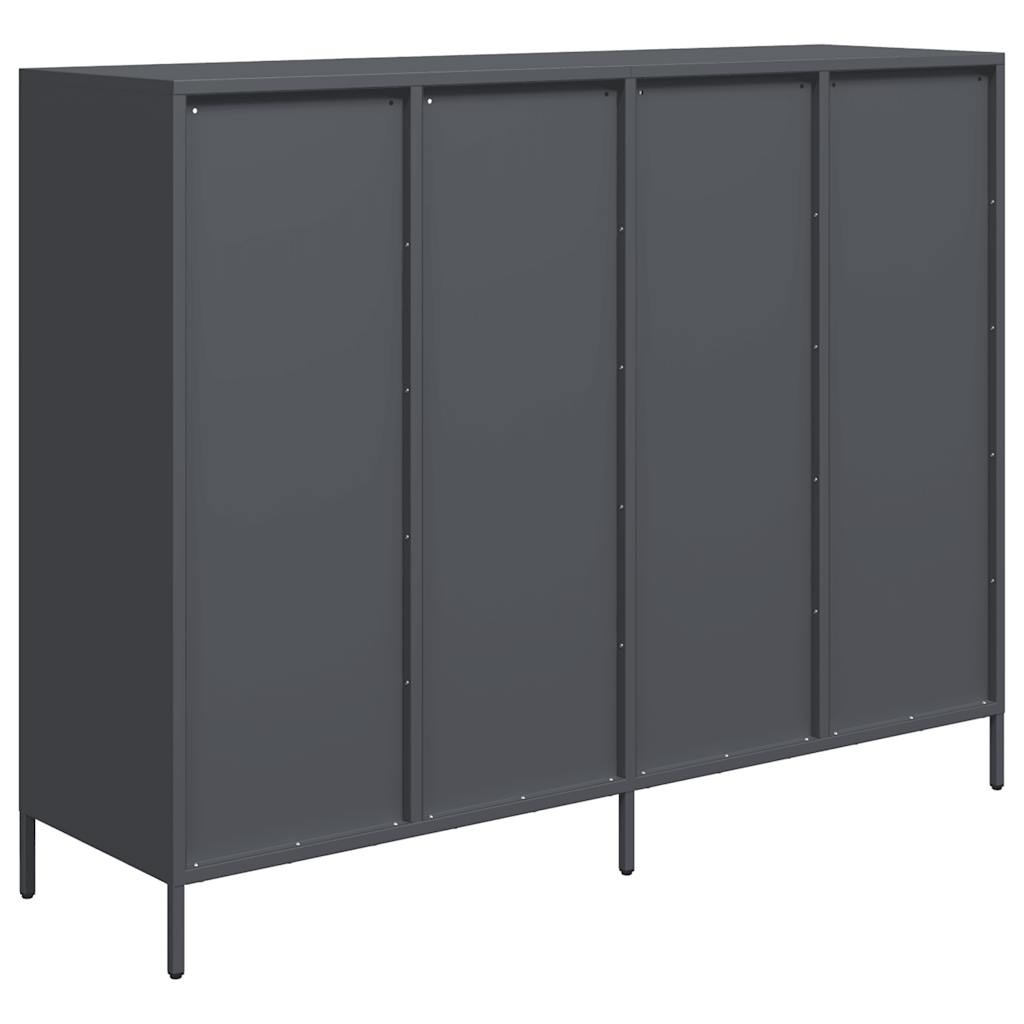 Buffet anthracite 135x39x103,5 cm acier laminé à froid - XIOS