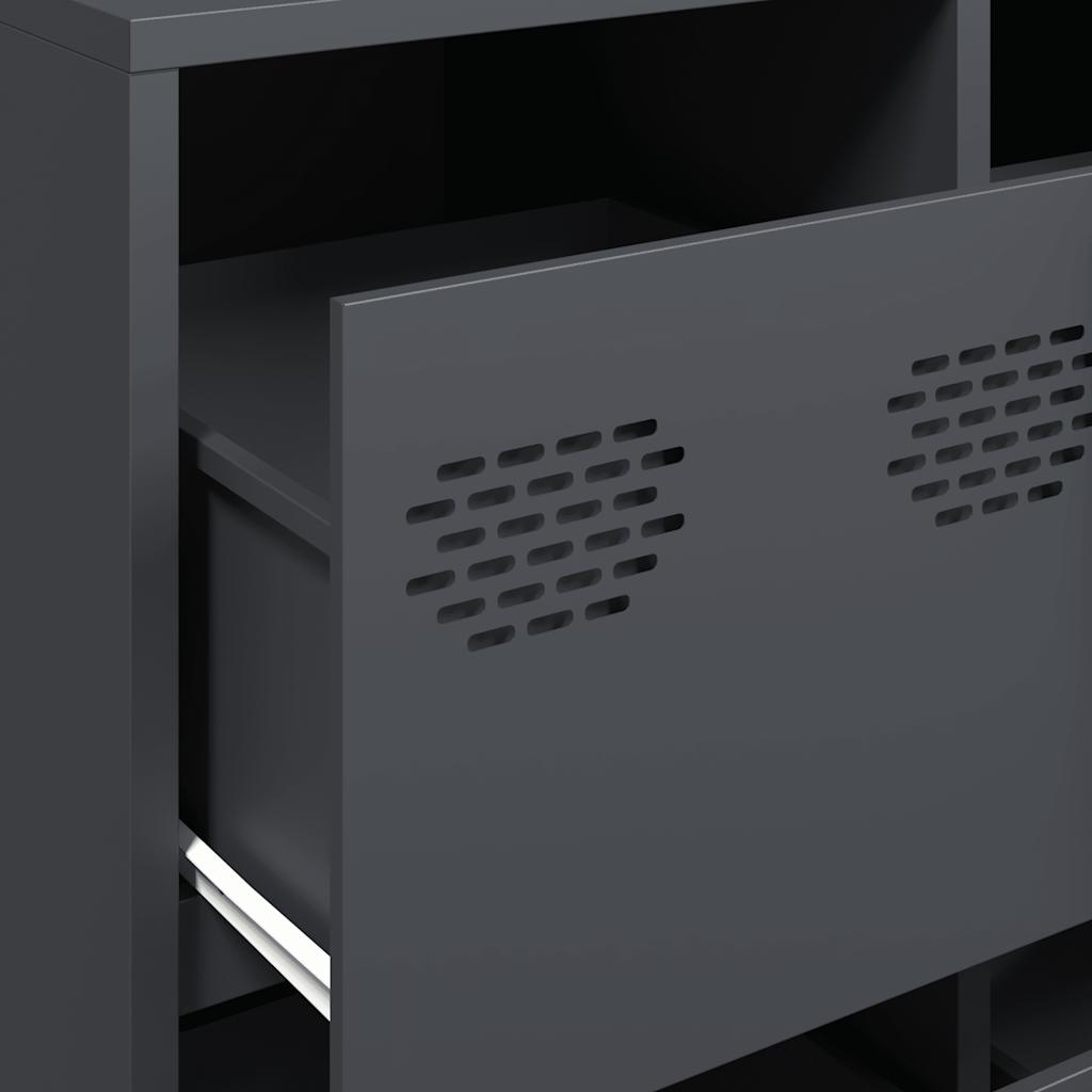 Buffet anthracite 135x39x103,5 cm acier laminé à froid - XIOS