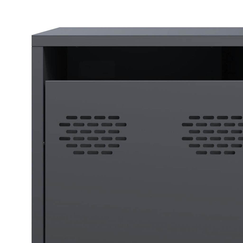 Buffet anthracite 135x39x103,5 cm acier laminé à froid - XIOS