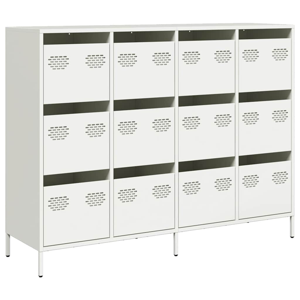 Buffet blanc 135x39x103,5 cm acier laminé à froid - XIOS