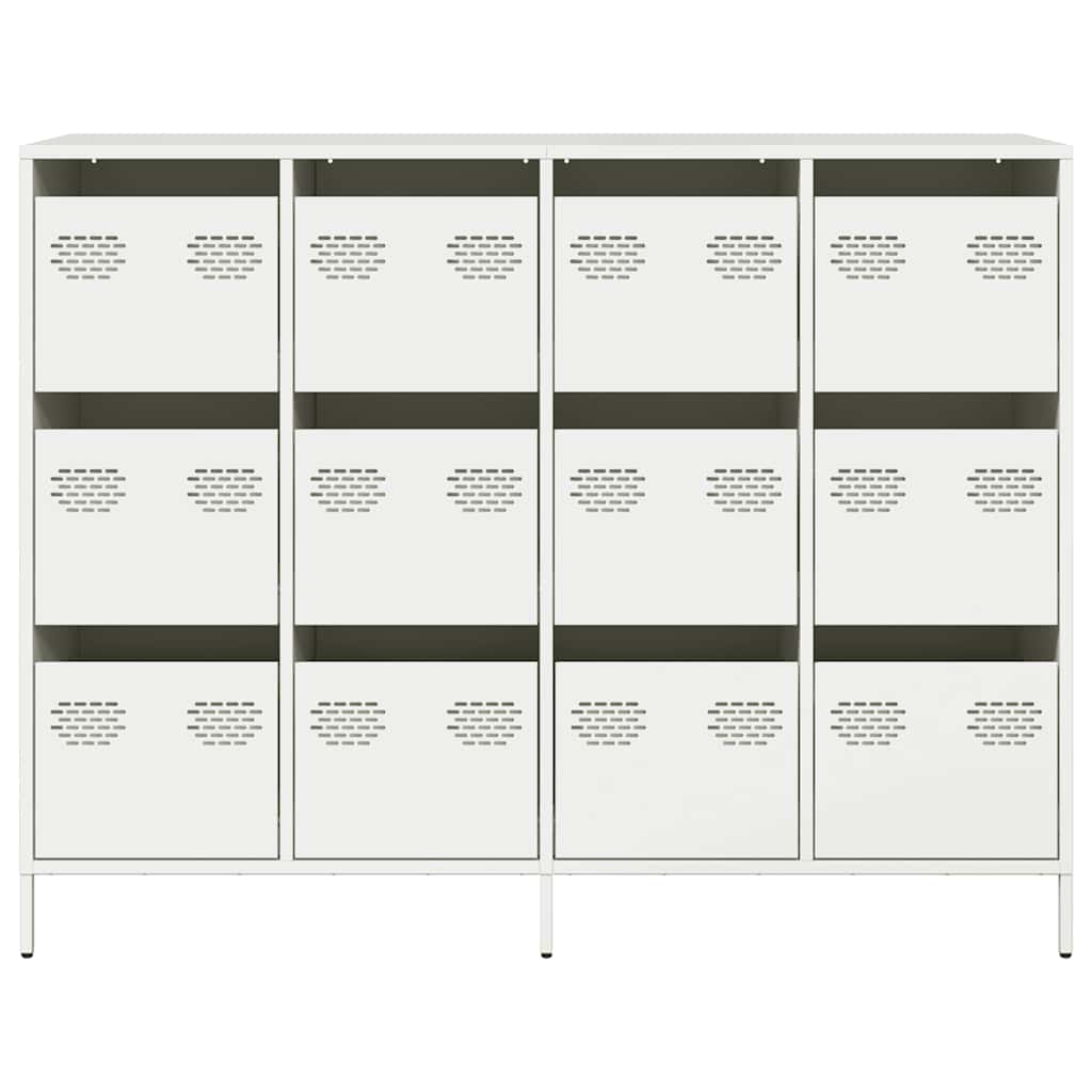 Buffet blanc 135x39x103,5 cm acier laminé à froid - XIOS
