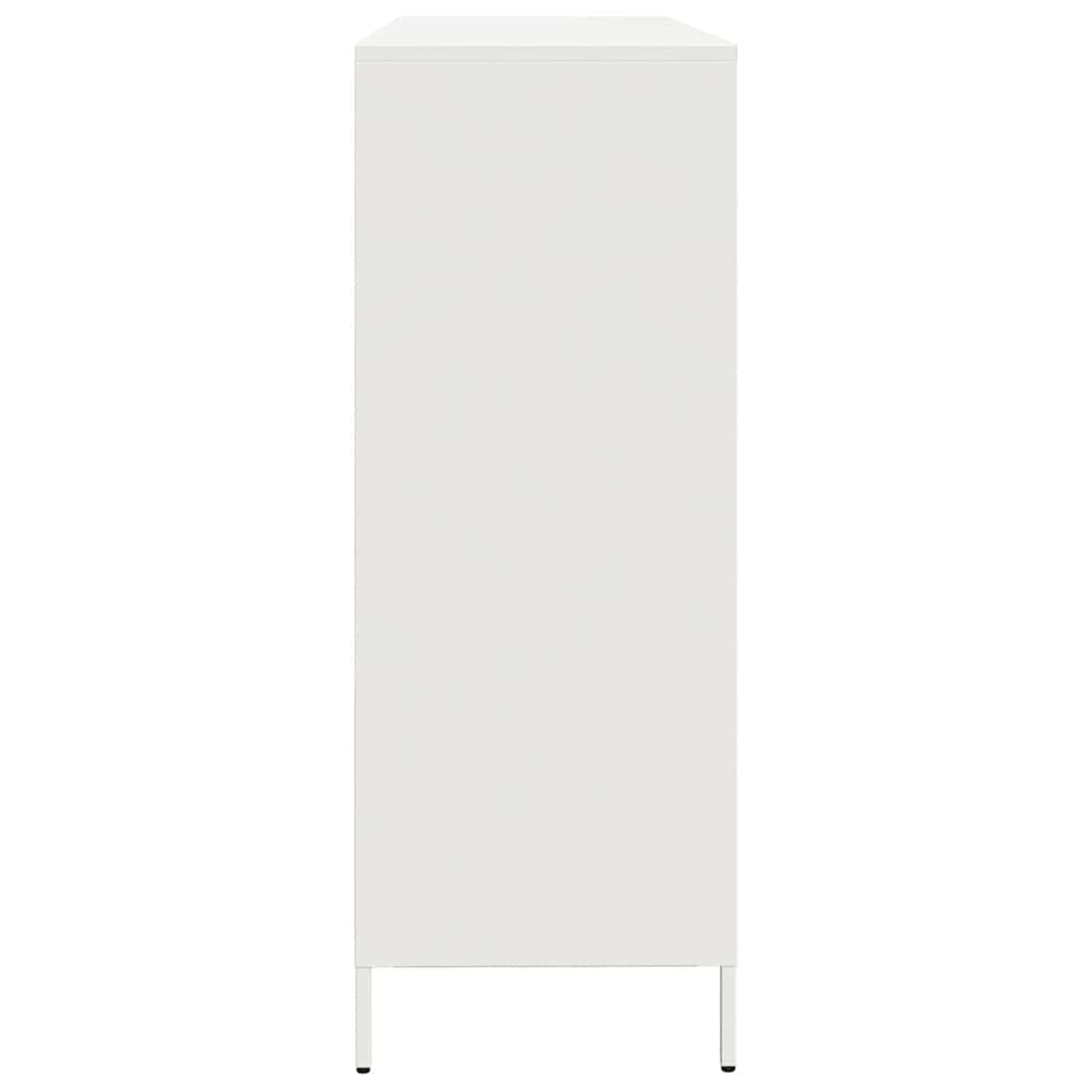 Buffet blanc 135x39x103,5 cm acier laminé à froid - XIOS