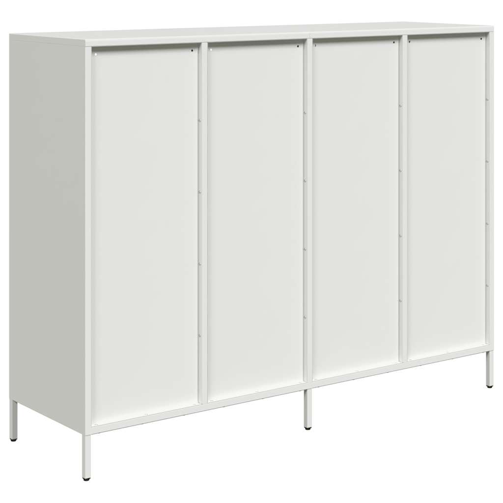 Buffet blanc 135x39x103,5 cm acier laminé à froid - XIOS