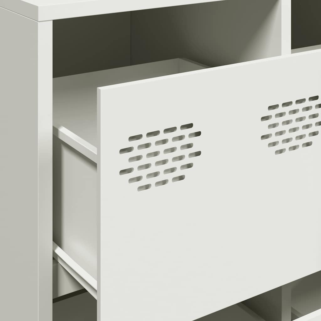 Buffet blanc 135x39x103,5 cm acier laminé à froid - XIOS