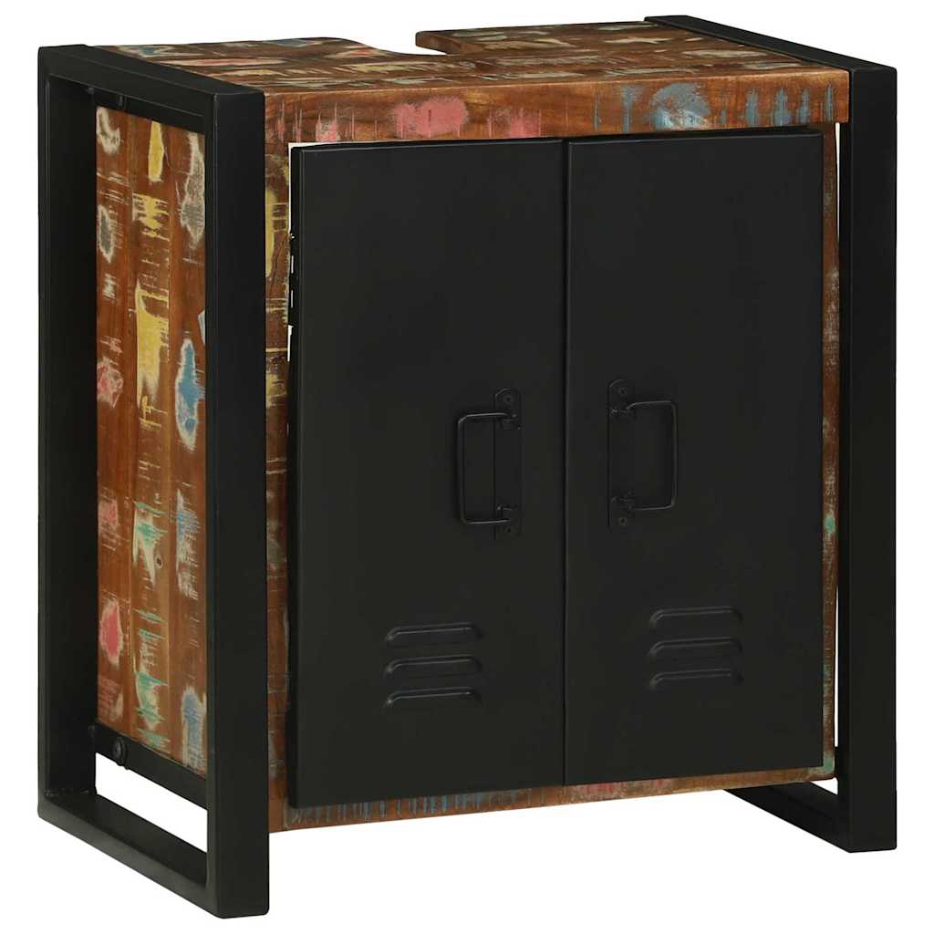 Ensemble de mobilier de salle de bain 2 pc Multicolore et noir