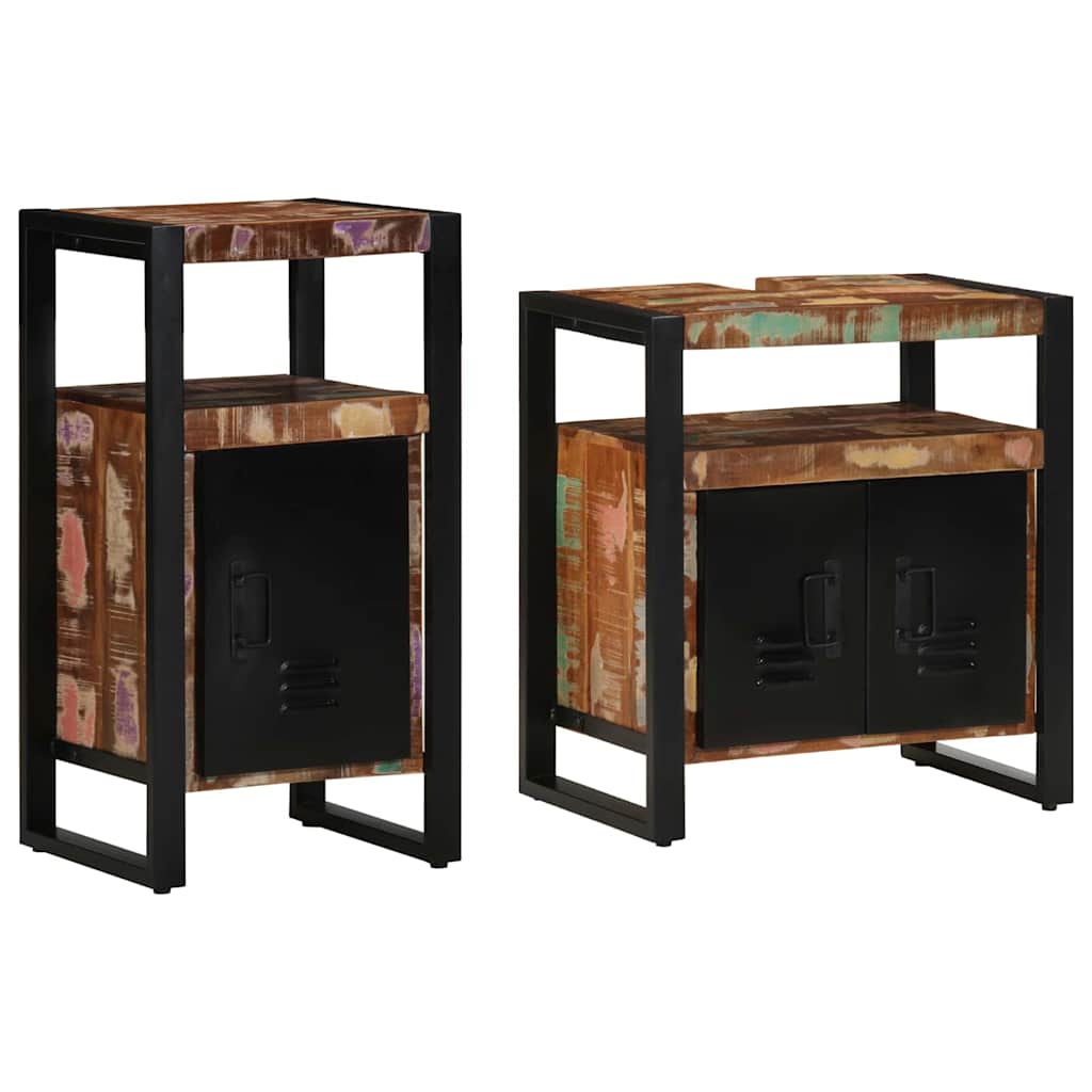 Ensemble de mobilier de salle de bain 2 pièces Marron