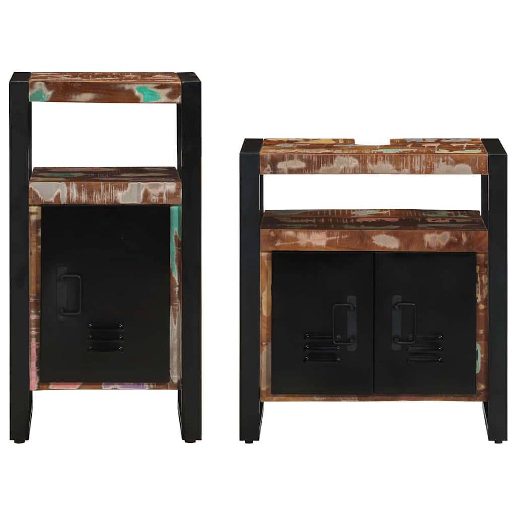 Ensemble de mobilier de salle de bain 2 pièces Marron