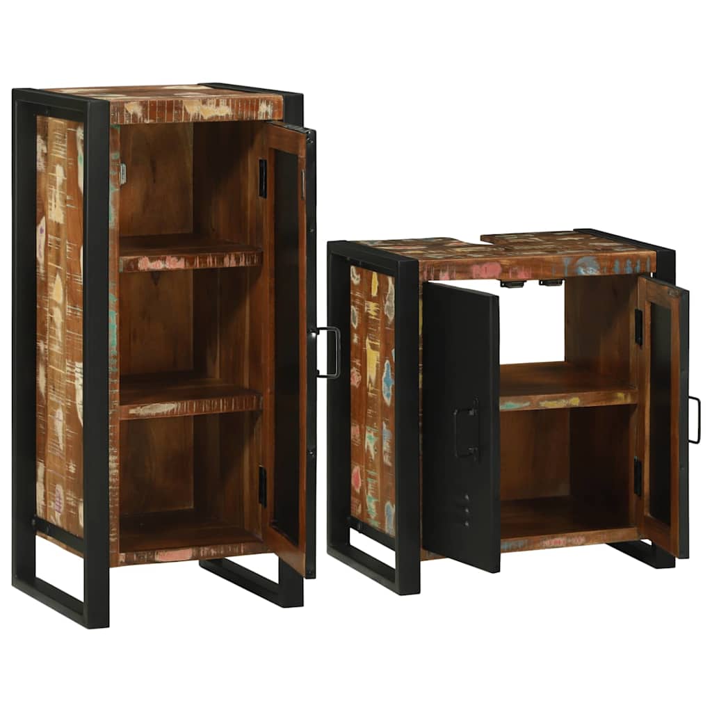 Ensemble de mobilier de salle de bain 2 pièces Multicolore