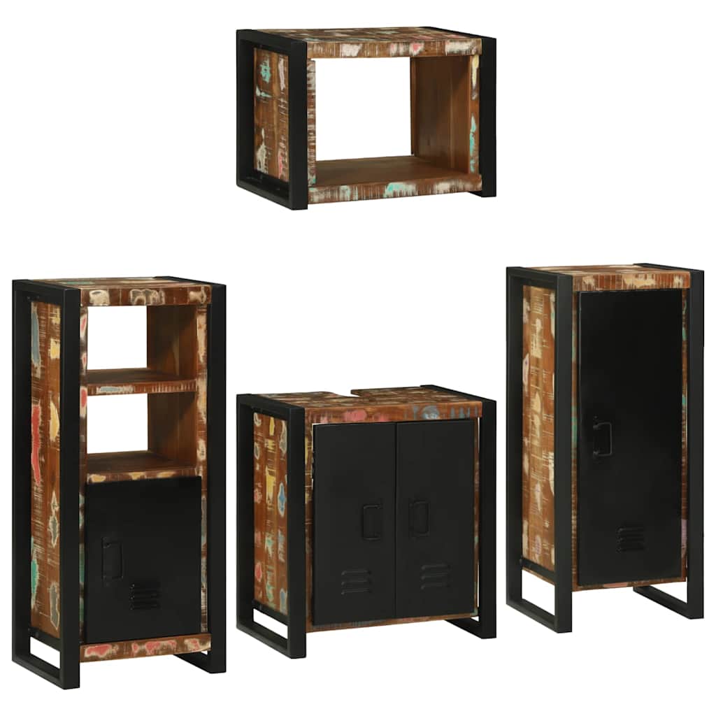 Ensemble de mobilier de salle de bain 4 pièces Multicolore