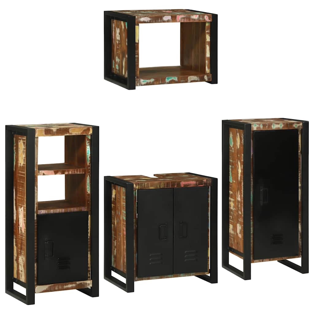 Ensemble de mobilier de salle de bain 4 pièces Multicolore