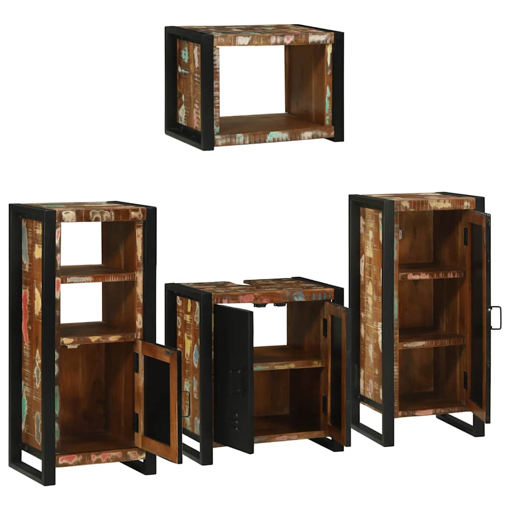 Ensemble de mobilier de salle de bain 4 pièces Multicolore