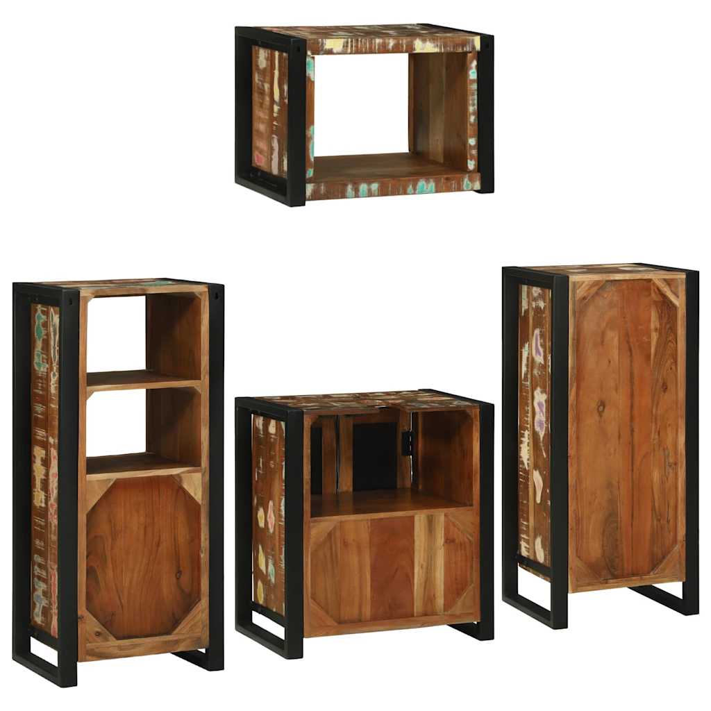 Ensemble de mobilier de salle de bain 4 pièces Multicolore
