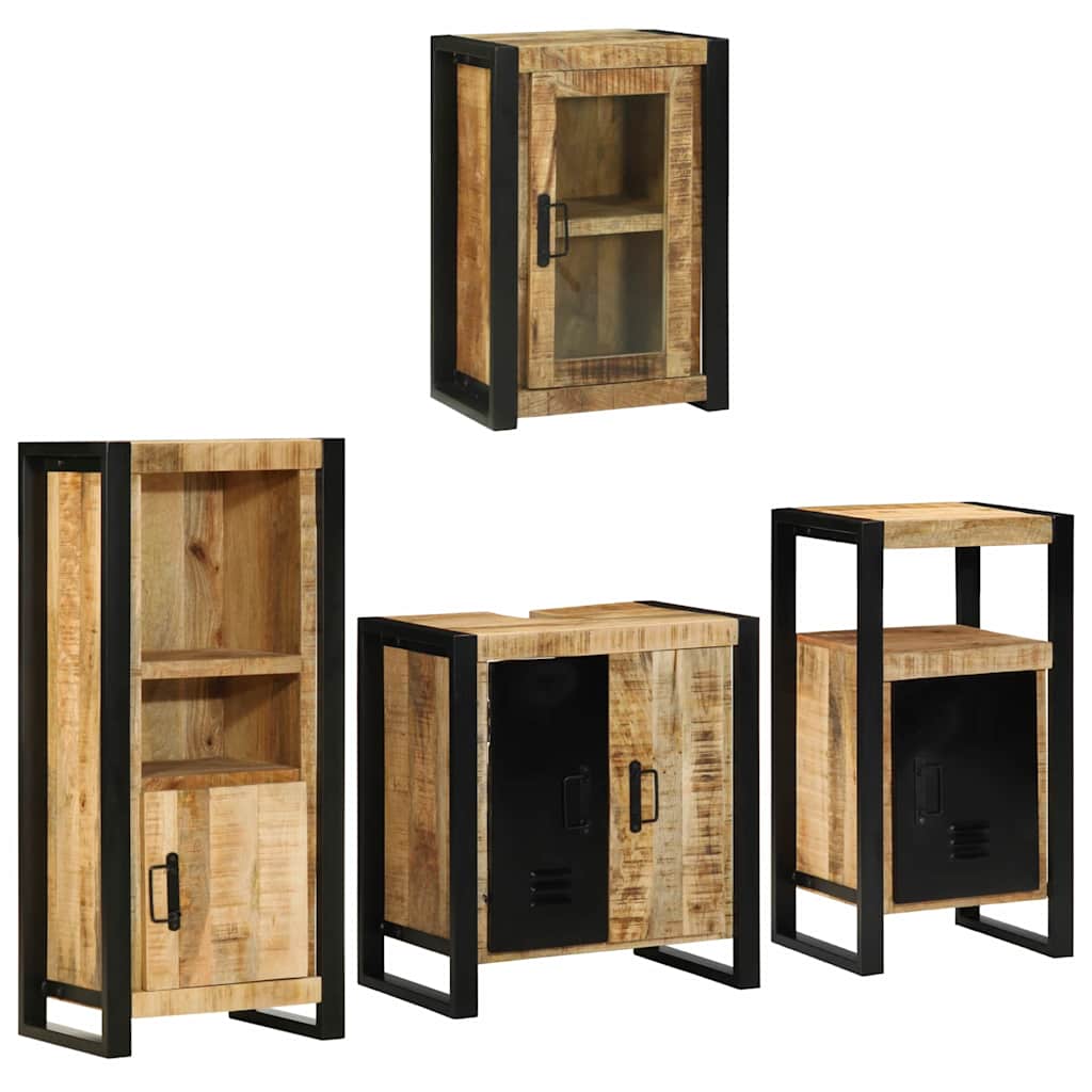 Ensemble de mobilier de salle de bain 4 pc Marron