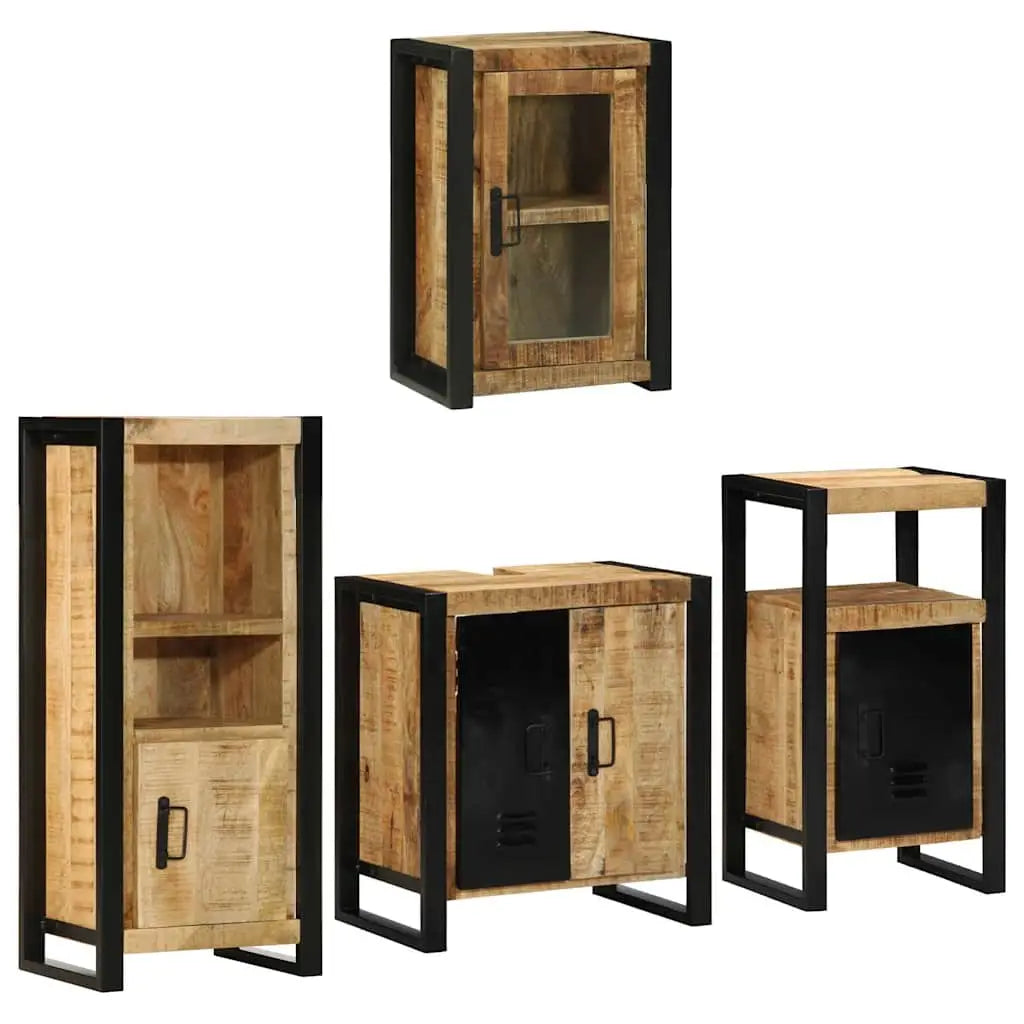 Ensemble de mobilier de salle de bain 4 pc Marron - XIOS