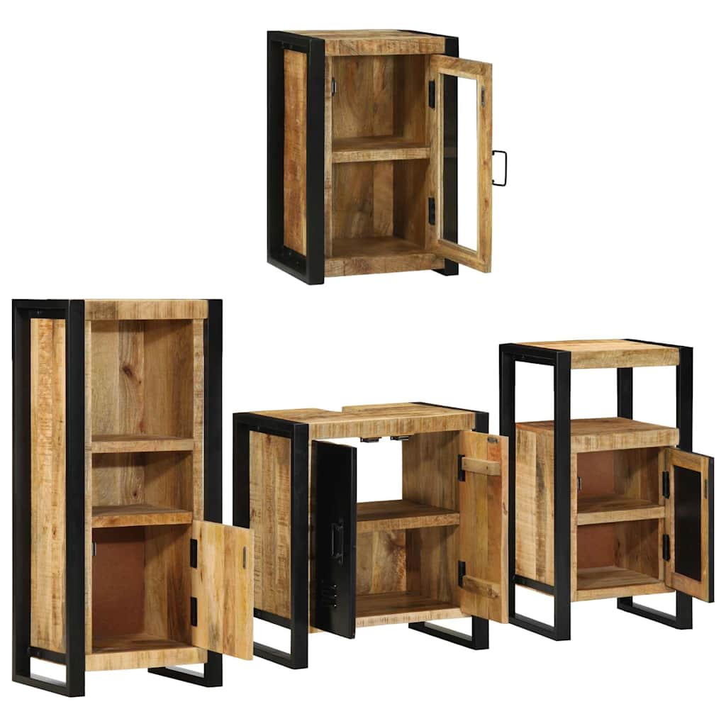 Ensemble de mobilier de salle de bain 4 pc Marron