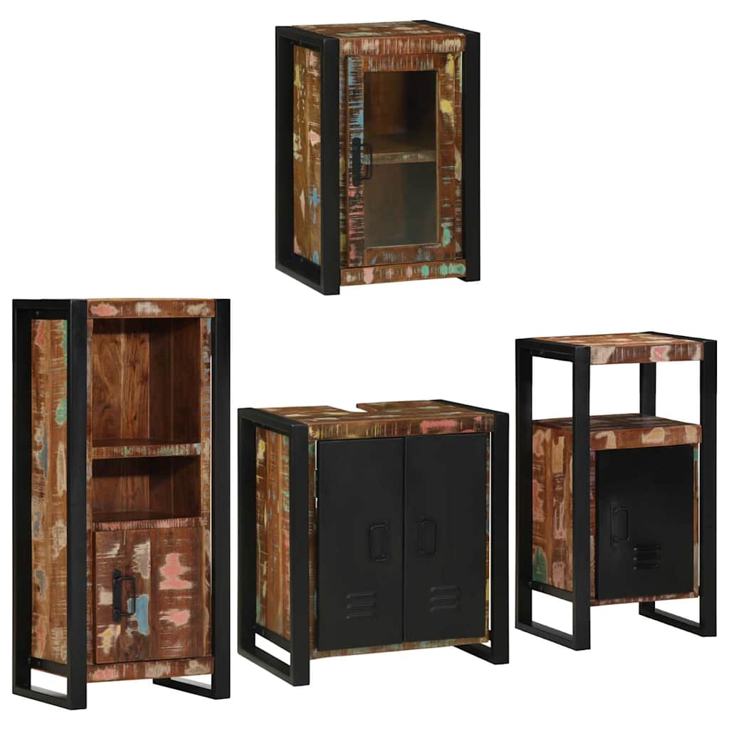 Ensemble de mobilier de salle de bain 4 pièces Multicolore