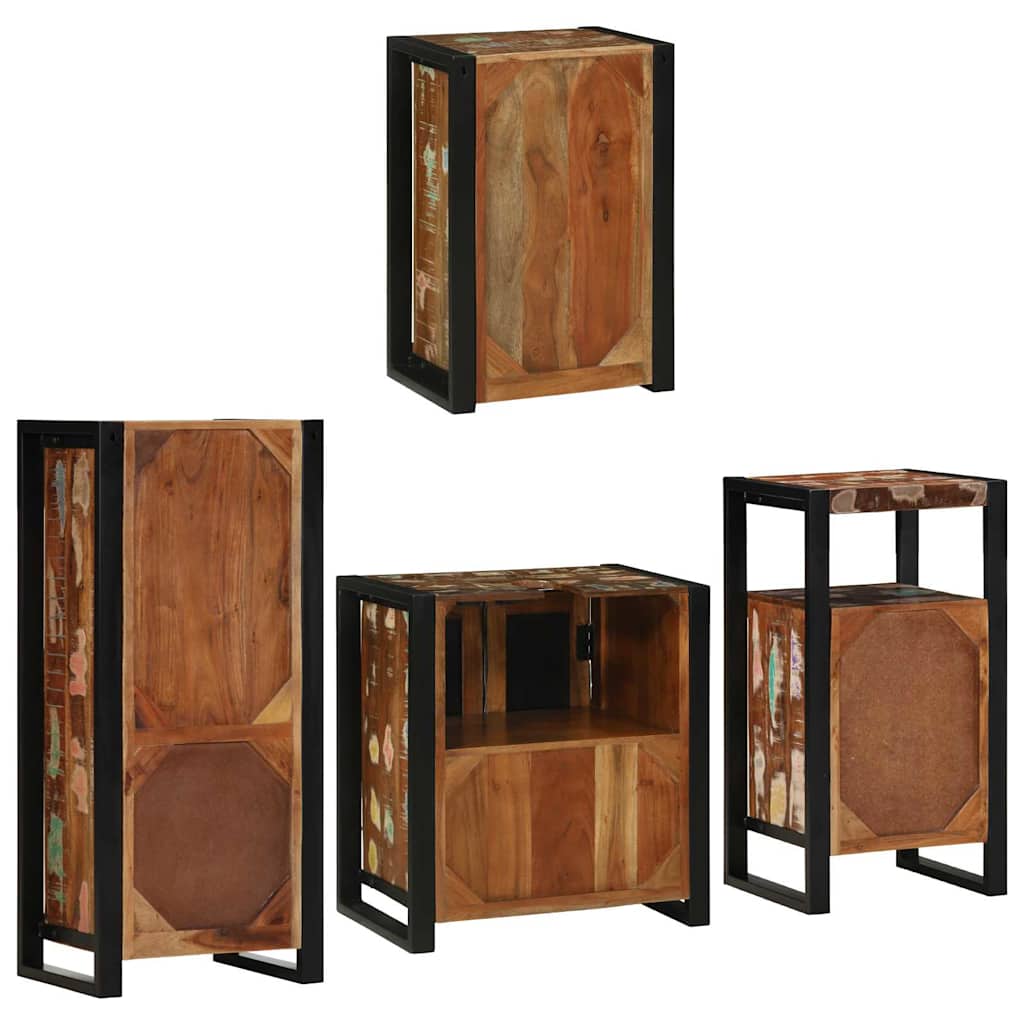 Ensemble de mobilier de salle de bain 4 pièces Multicolore