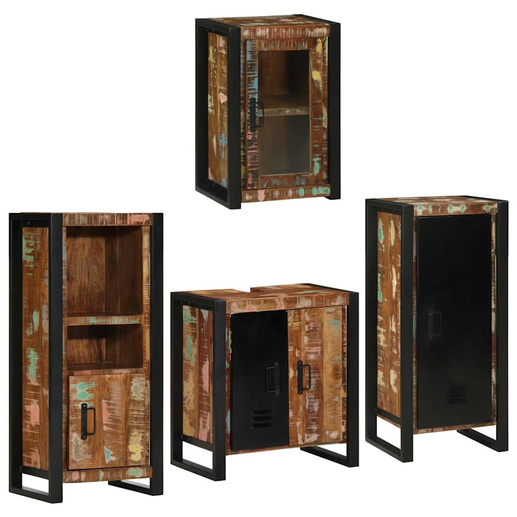 Ensemble de mobilier de salle de bain 4 pièces Multicolore