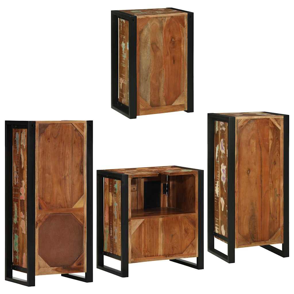 Ensemble de mobilier de salle de bain 4 pièces Multicolore