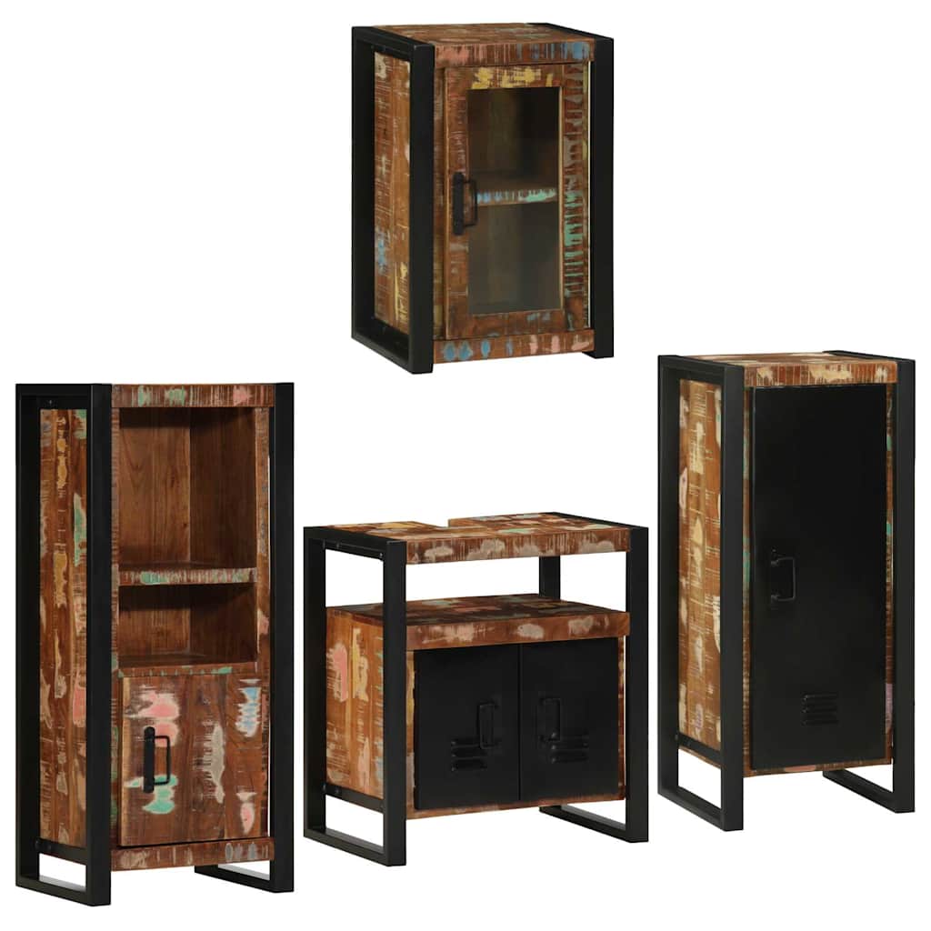 Ensemble de mobilier de salle de bain 4 pièces Multicolore