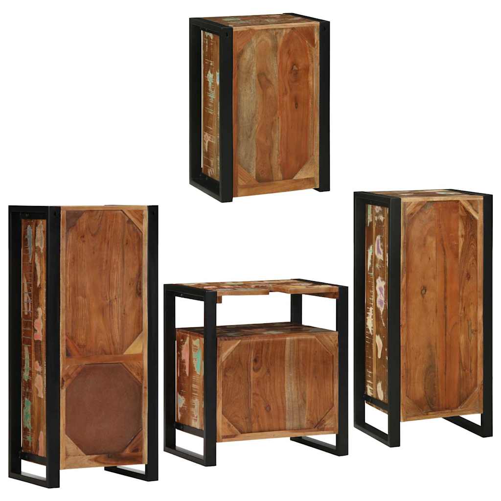 Ensemble de mobilier de salle de bain 4 pièces Multicolore