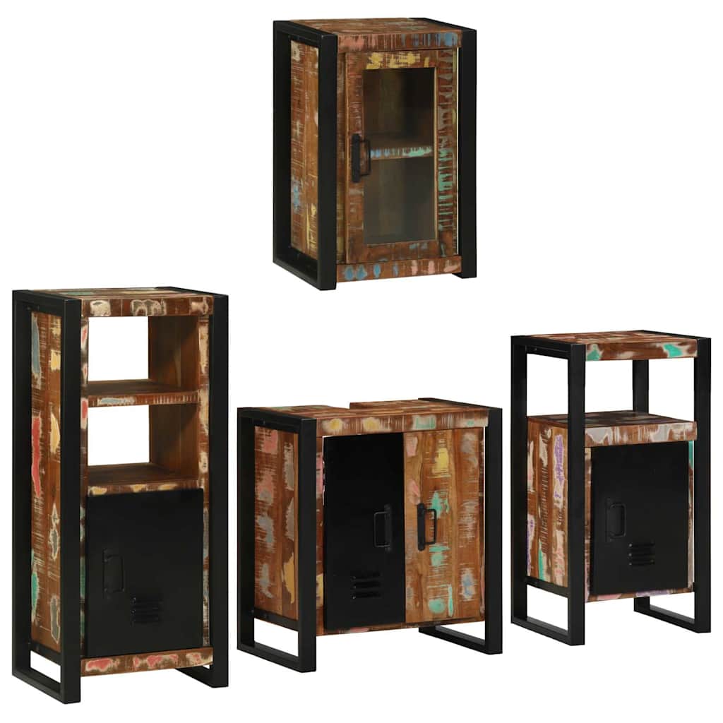 Ensemble de mobilier de salle de bain 4 pièces Multicolore