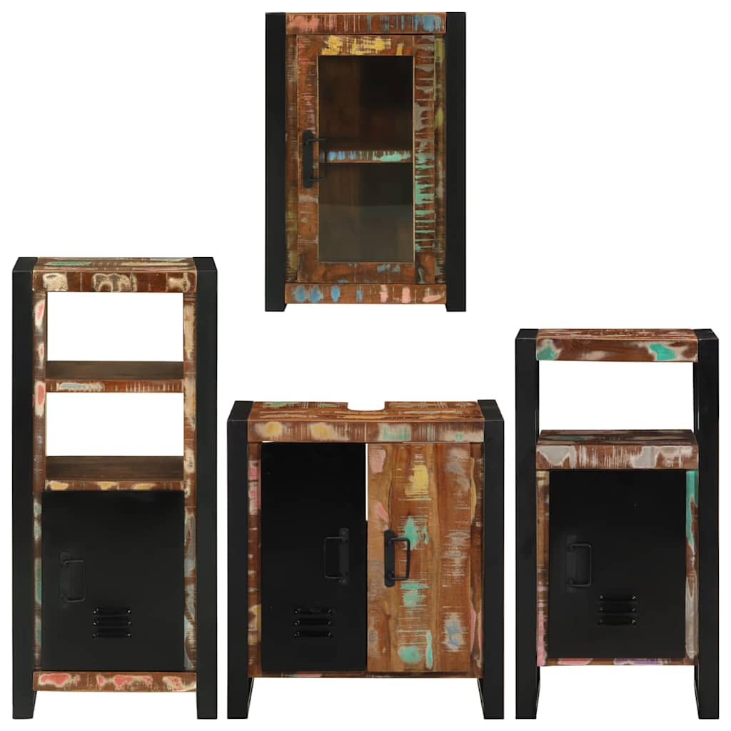 Ensemble de mobilier de salle de bain 4 pièces Multicolore