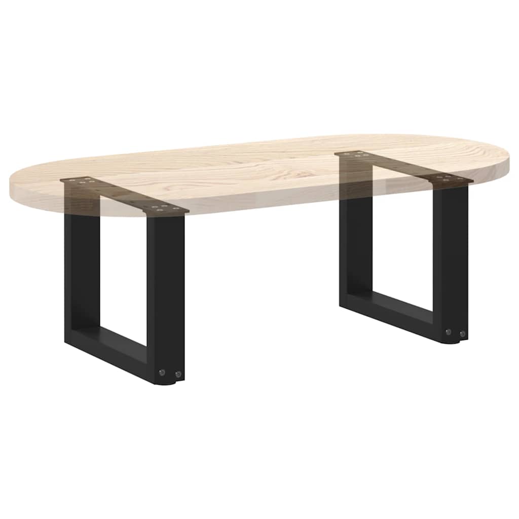 Pieds de table basse en U 2 pièces Noir 30 x (30-31) cm Acier - XIOS