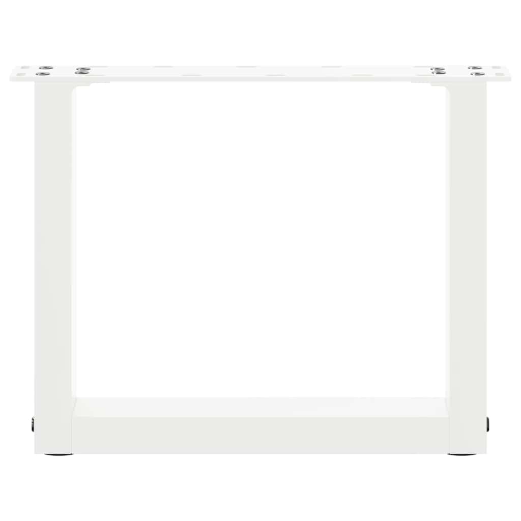 Pieds de table basse en U 2 pièces Blanc 40 x (30-31) cm Acier - XIOS