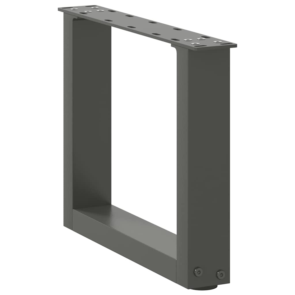Pieds de table basse en U 2 pièces Anthracite 40 x (30-31) cm Acier - XIOS