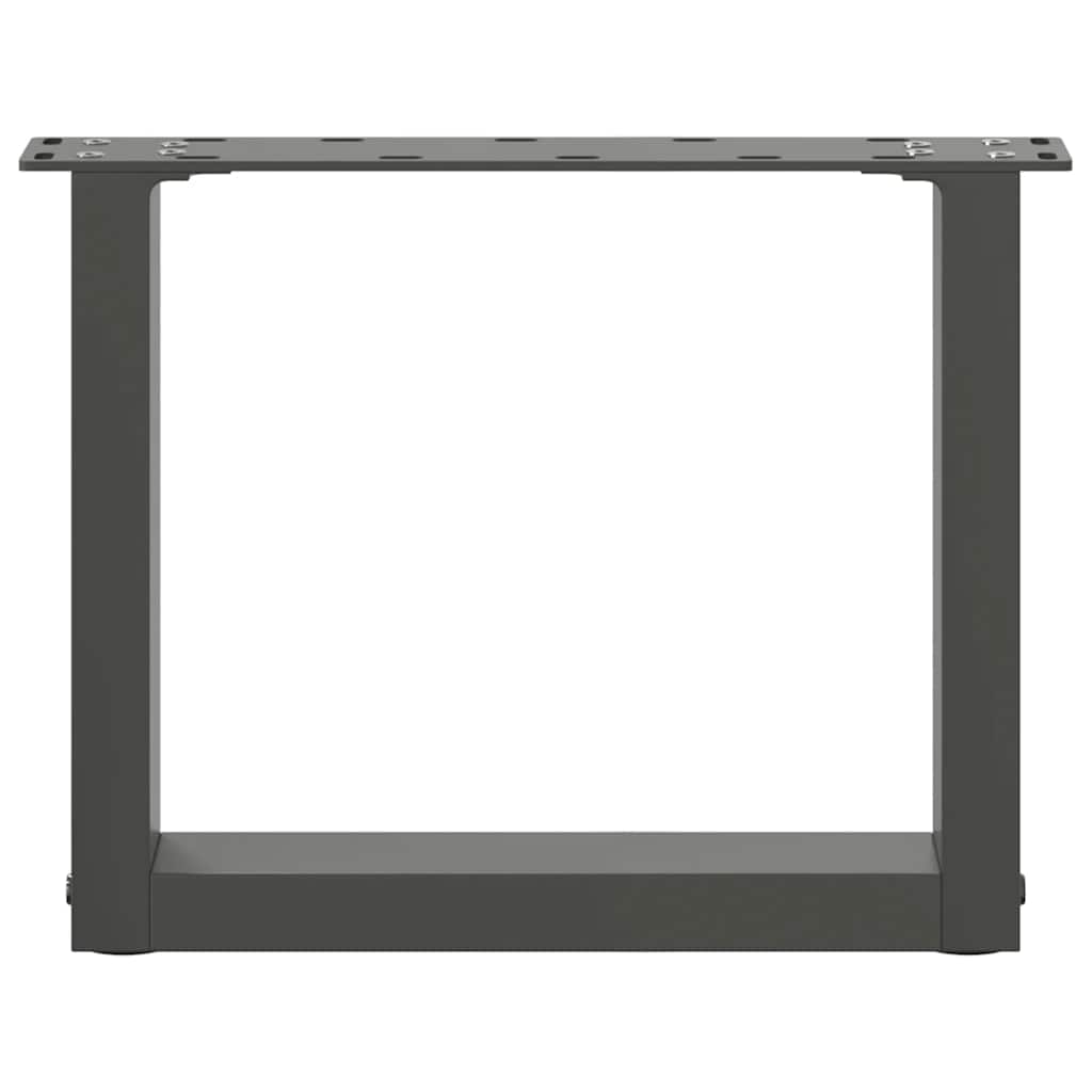 Pieds de table basse en U 2 pièces Anthracite 40 x (30-31) cm Acier - XIOS