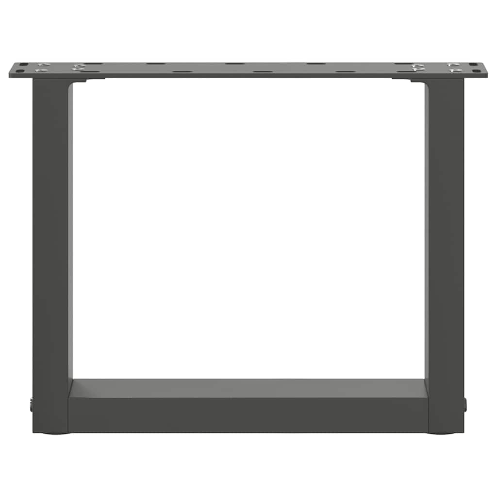 Pieds de table basse en U 2 pièces Anthracite 40 x (30-31) cm Acier - XIOS