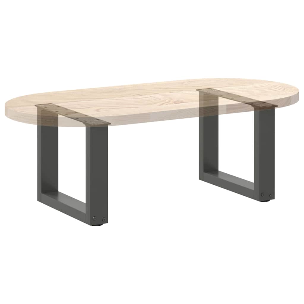 Pieds de table basse en U 2 pièces Anthracite 40 x (30-31) cm Acier - XIOS
