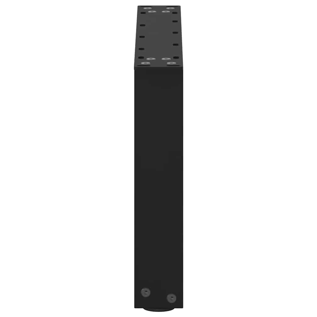 Pieds de table basse en U, 2 pièces, noir, 50 x (30-31) cm, acier - XIOS