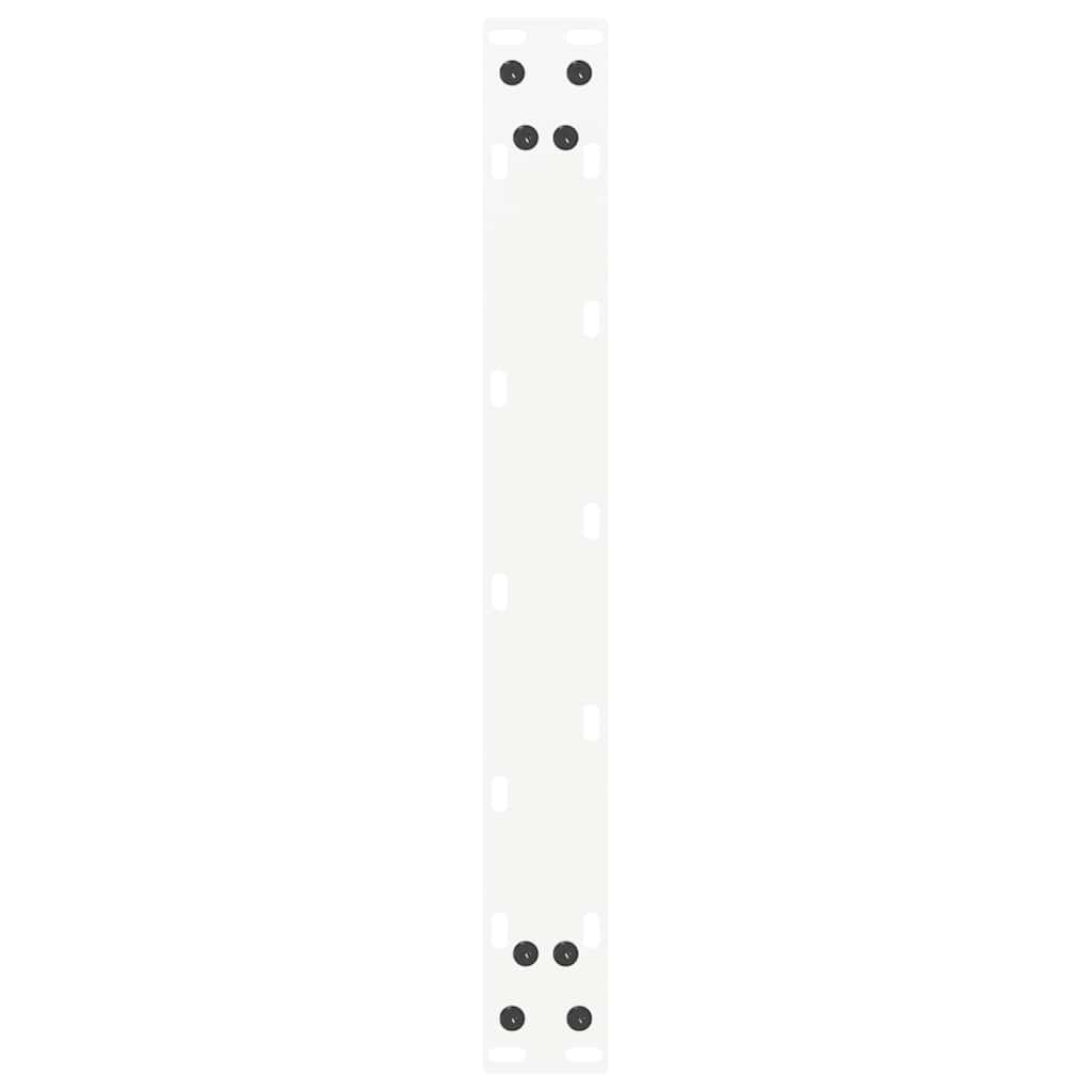 Pieds de table basse en U, 2 pièces, blanc, 50 x (30-31) cm, acier - XIOS