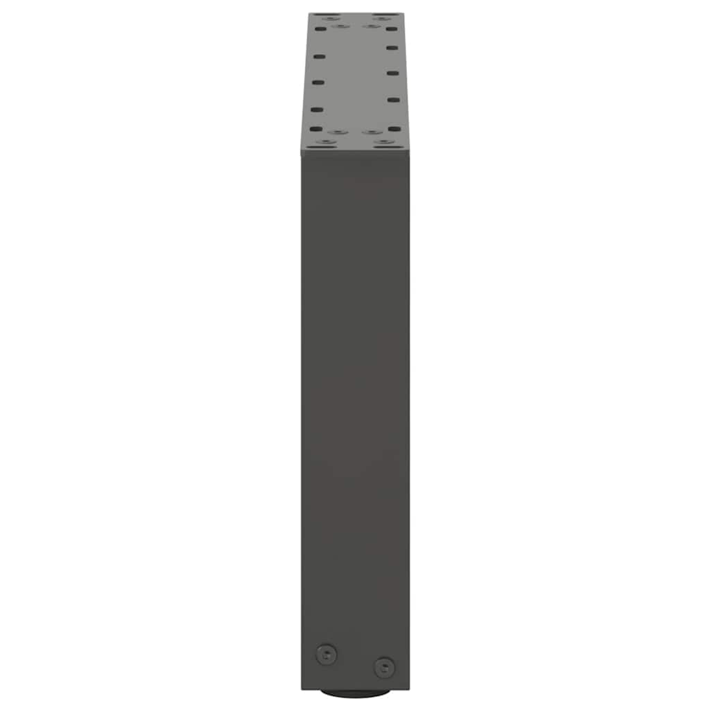 Pieds de table basse en U, 2 pièces, anthracite, 50 x (30-31) cm, acier - XIOS