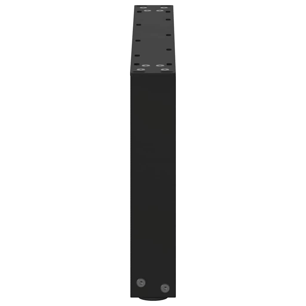 Pieds de table basse en U, 2 pièces, noir, 60 x (30-31) cm, acier - XIOS