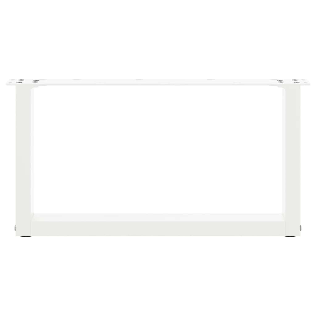 Pieds de table basse en U 2 pièces Blanc 60 x (30-31) cm Acier - XIOS