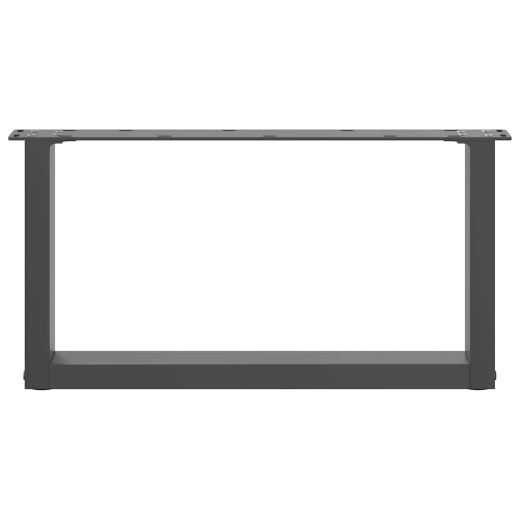Pieds de table basse en U 2 pièces Anthracite 60 x (30-31) cm Acier - XIOS