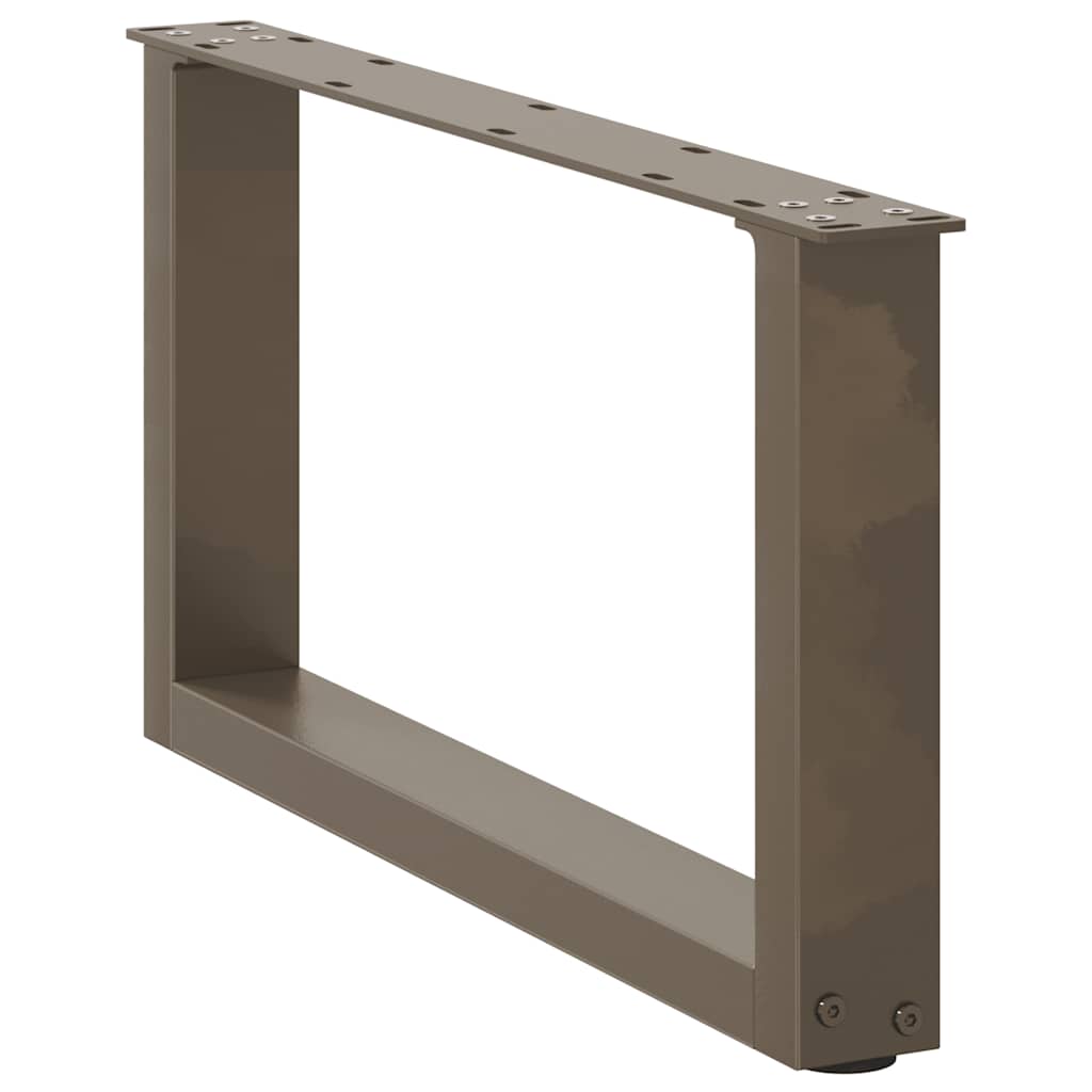 Pieds de table basse en U 2 pièces Acier naturel 60 x (30-31) cm Acier - XIOS