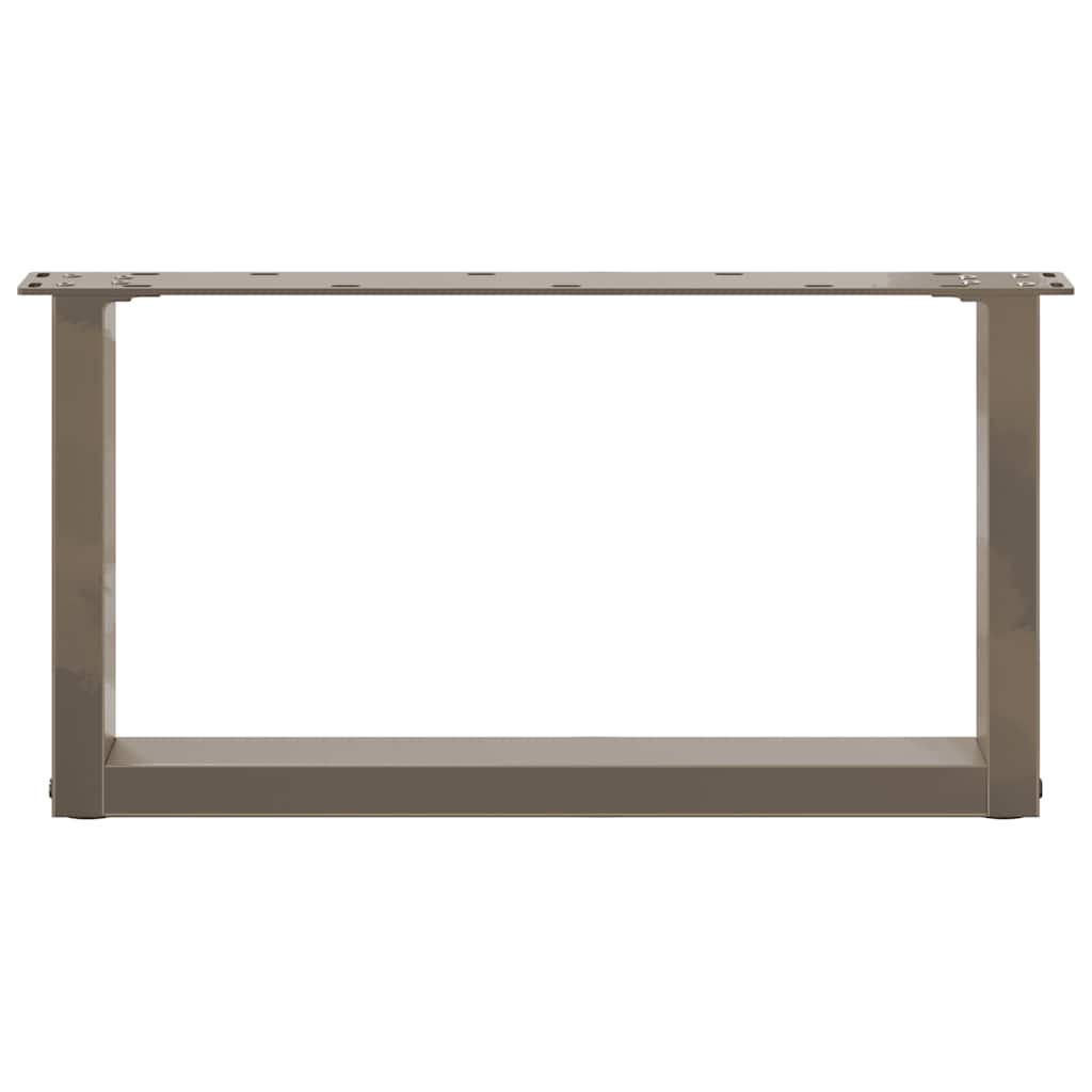 Pieds de table basse en U 2 pièces Acier naturel 60 x (30-31) cm Acier - XIOS