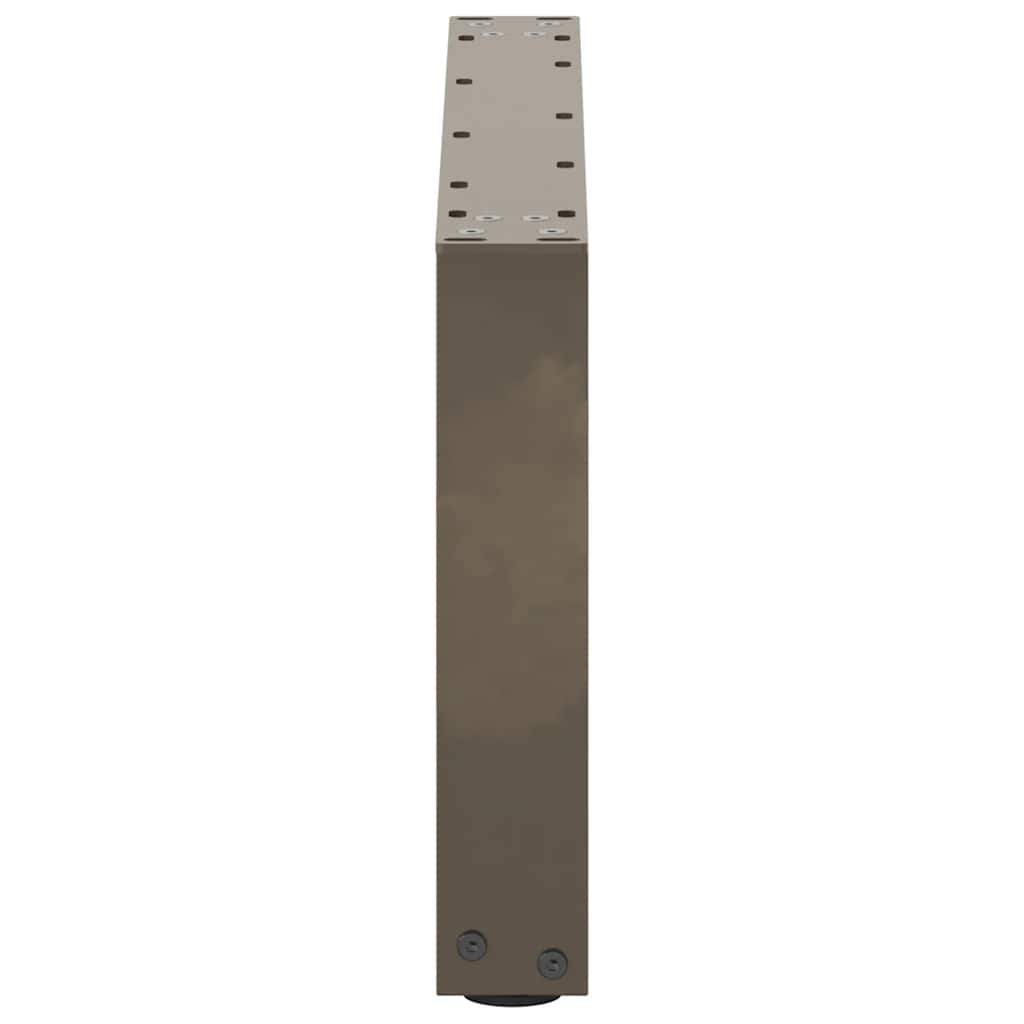 Pieds de table basse en U 2 pièces Acier naturel 60 x (30-31) cm Acier - XIOS